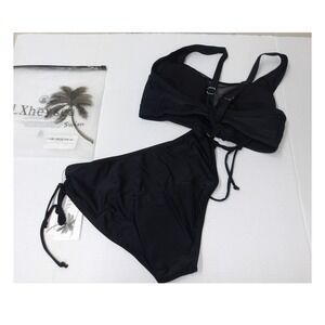 LXheysea Womens Mesh Bikini Set 2 Piece Bathing Suit Black Size M / #26548